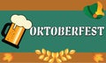 Oktoberfest German beer festival concept background. Germany beer festival Oktoberfest